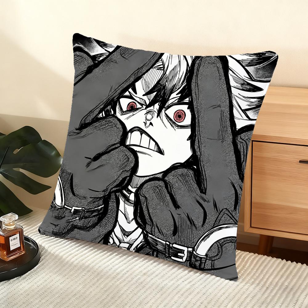 Anime G-Gachiakuta Cushion Cover Soft Short Plush Pillow Cover Smooth Cozy Texture Aesthetic Cushion Case Home Decor