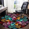 1 Stuhlteppich mit Mandala-Muster für Büro, weich, rutschfest, aus Polyester, geeignet für Büro, Eingangsbereich, Wohnzimmer, Schlafzimmer