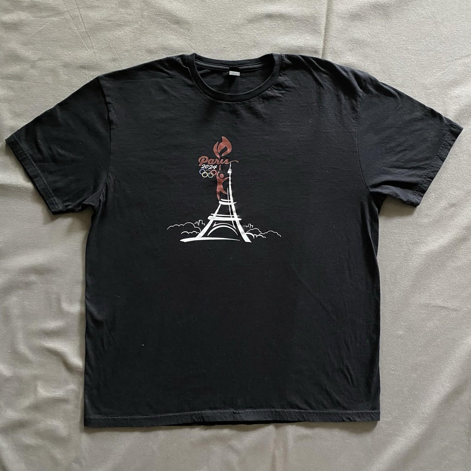 2024 Olympics Paris France T Mens XL Black Promo Tee Unisex T-Shirt M