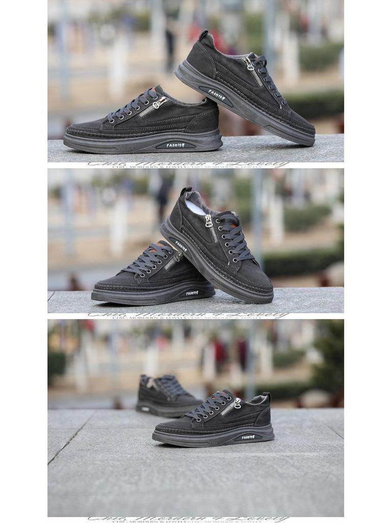 Herren 2025 Atmungsaktive Canvas Skate Schuhe - Geruchsresistent, Weiche Sohle, Abriebfest, Vielseitiges Freizeit-Schuhwerk.