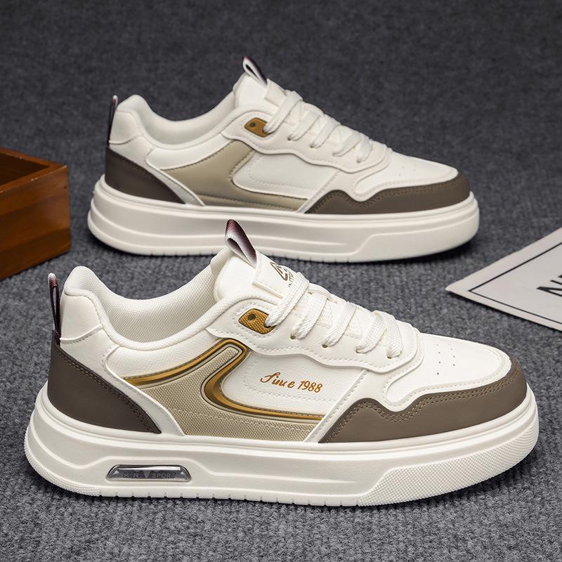

New winter soft-soled casual sports board shoes for middle school students low-top non-slip 44 бежевий