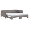 VidaXL Daybed with Trundle and Mattress Taupe 100x200 Cm Fabric 3196842