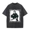 Vintage Tvättad Yungblud IDOLS The World Tour T-shirts Herr Dam Hip Hop Hög Kvalitet Gotiska Överdimensionerade T-shirts Streetwear