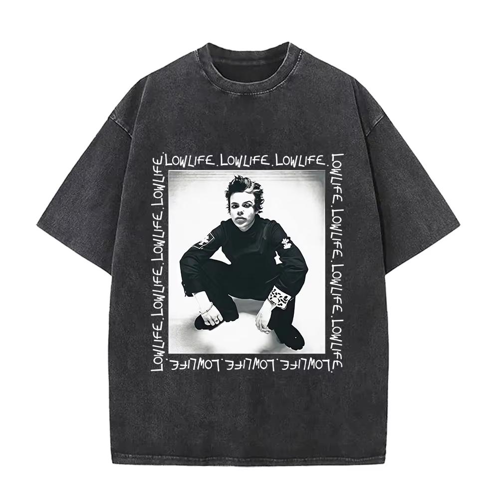 T-shirt Vintage Lavate Yungblud IDOLS The World Tour Uomo Donna Hip Hop Alta Qualità Gotico Oversize Streetwear