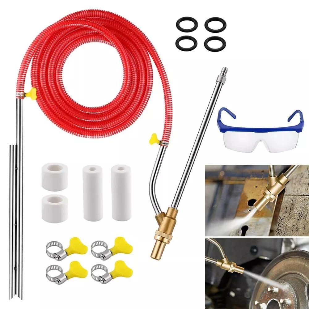 Quick Disconnect Pressure Washer Sandblasting Kit Wet Sand Blasters Kit  Removing Rust Graffiti