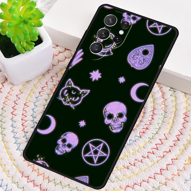 Occult Witchcraft Moon Gothic Witch Silicone Phone Case For Samsung Galaxy note 10 pro S26 S25 S24 S23 S22 S21 Plus Ultra Cover