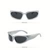 2pcs Y2k Top INS Rectangular Sunglasses Trend Hip Hop Punk Sun Glasses Street Shooting Retro Shade for Men and Women