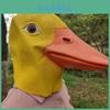 Schattige gele eendenkop en leeuwenmasker latex kostuumaccessoire voor kinderfeestjes en festiviteiten.