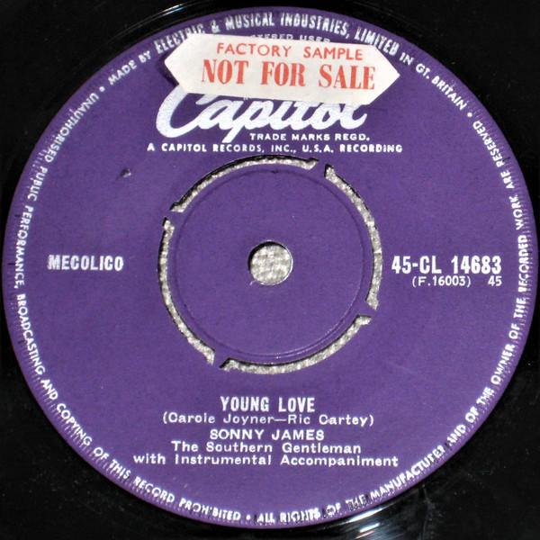 

7inch Record SONNY JAMES - Young Love / You re The Reason I m 45CL14683 Capitol Records 1957 UK Country/Folk Used