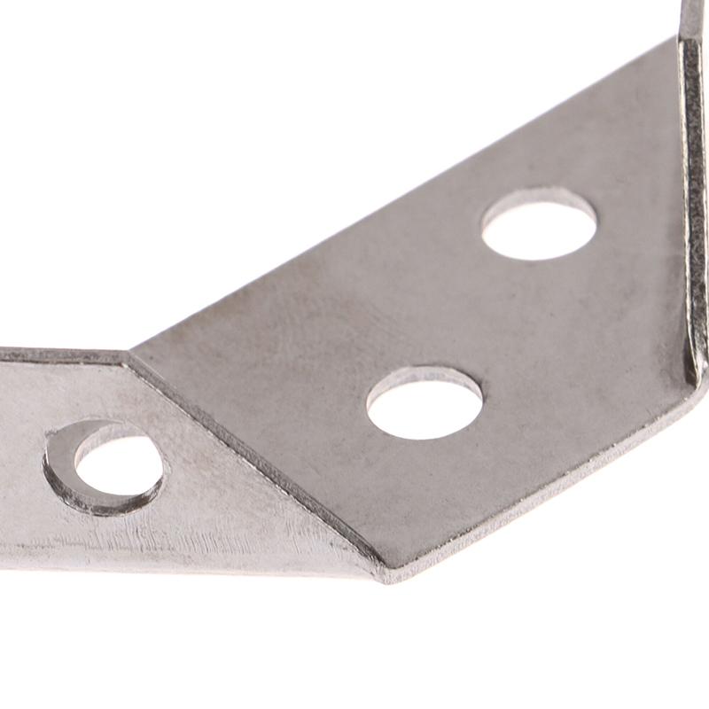 10Pcs Universal Furniture Corner Connector Stainless Steel Corner Brace Heavy Duty Angle Shelf Brackets For Wood