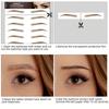 1 Sheet 6D Natural Black Brown Eyebrow Tattoo Sticker, Waterproof And Sweatproof Party Prom Dress Up Quick Makeup Disposable Temporary Eyebrow Tattoo