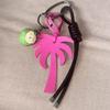 Colorful Coconut Tree Keyring Travel Accessory Alloy And Leather Rope Keychain With Summer Island Accent