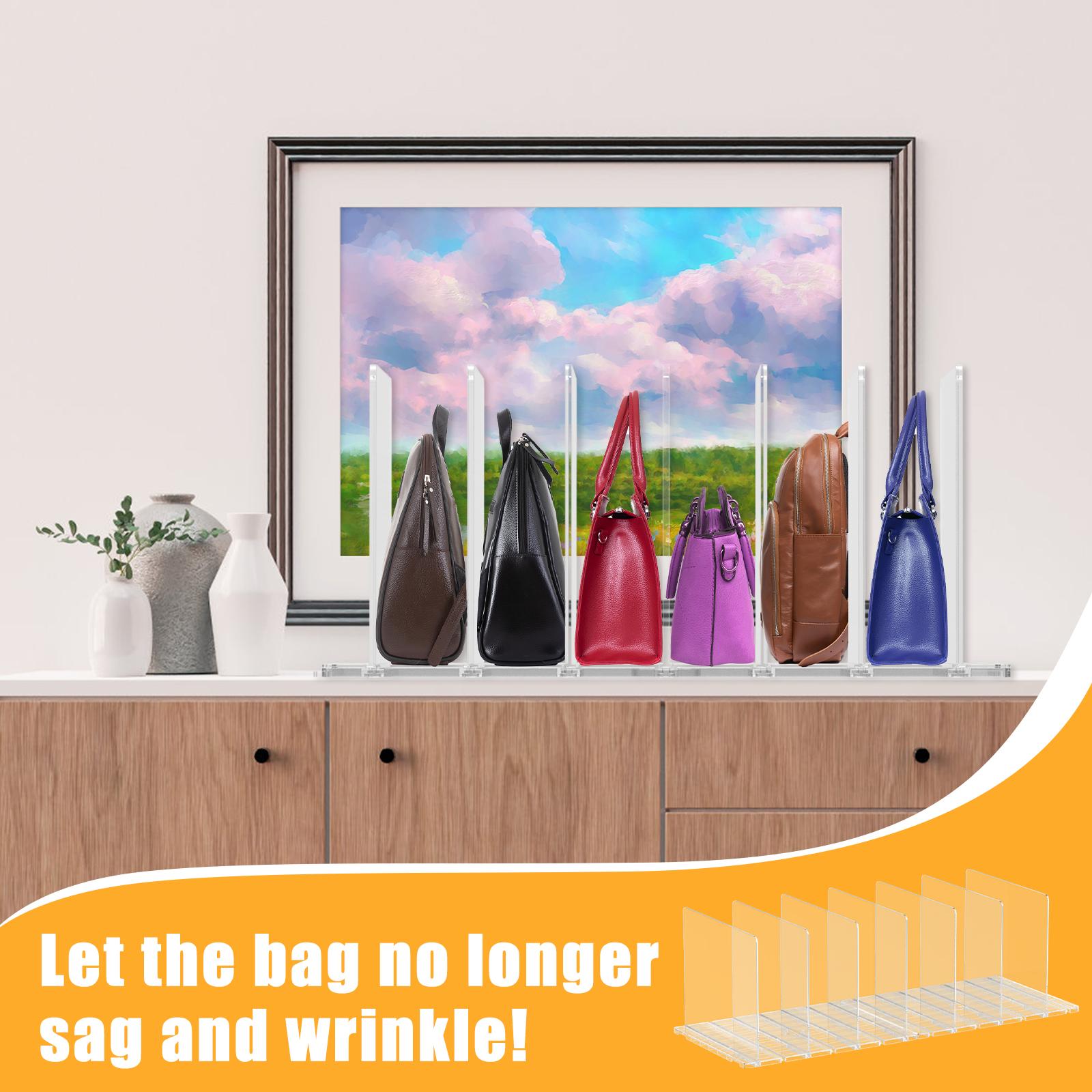 Purse Organizer Adjustable Shelf Purse Divider Purse Display Stand Spliceable Bag Storage Box for Home Decoration прозрачный 18980₽