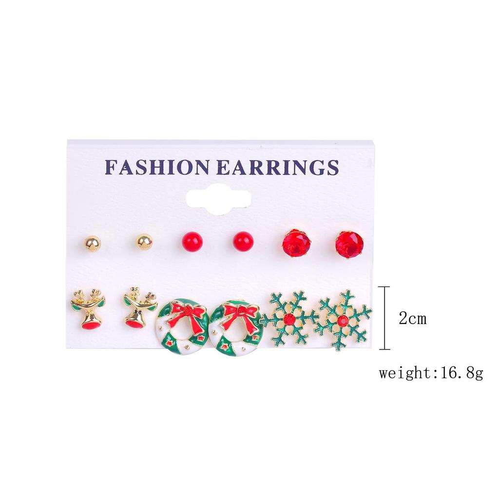 Bestseller Christmas Jewelry: Snowflake, Bell & Tree Stud Earrings Set