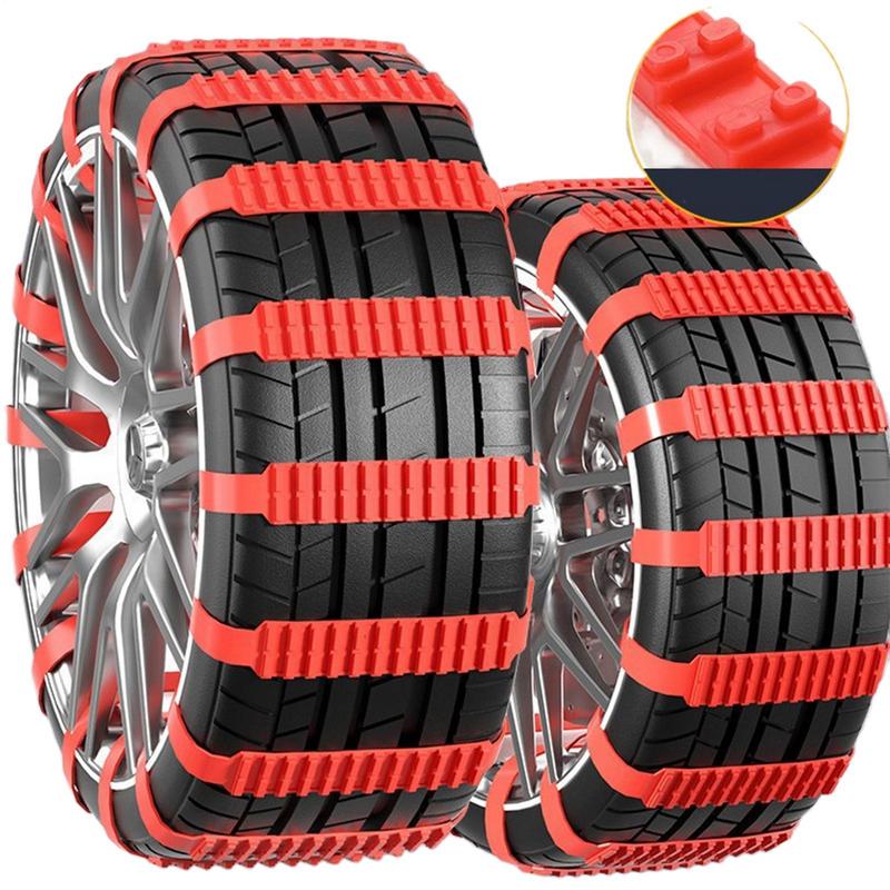 Snow Chains For Car Tires Tightening Traction Cable Tie Anti-Skid Tire Snow Chains For Drivers Men Adults Car Vehicle Motorcycle