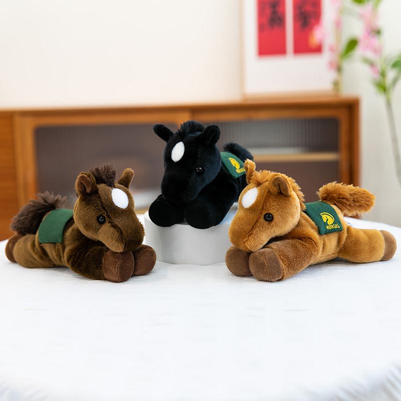 Fluffy Plush Horse Toy Durable Pp Cotton For Children Room Decoration And Gift