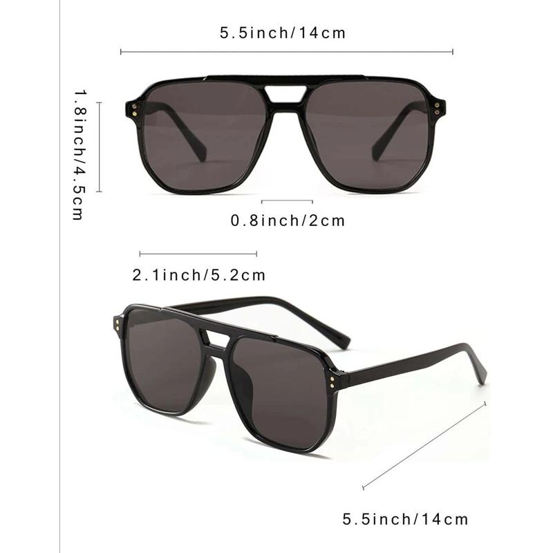 3PCS Women Square Rivets Fashion Sunglasses Set Beach Accessories For Women Glasses Shades