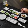 Melamine Porcelain-Style Rice Bowl & Dipping Sauce Dish Set