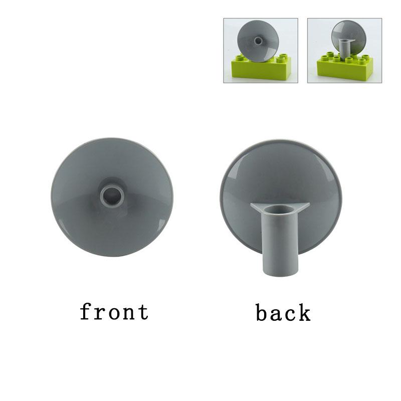 Big Building Block Accessories Train Track Traffic Signs Light Roadblock Parking Pole Fence Compatible Outdoor Series Kids Toys