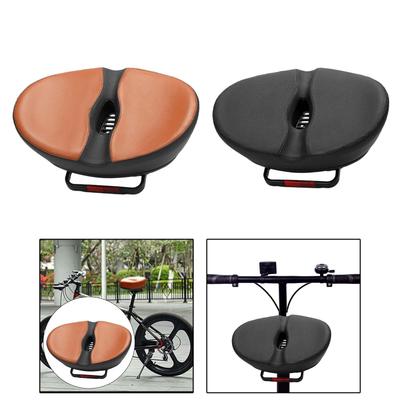 Wide Soft Bicycle Saddle Comfort Cushion Waterproof PU Material Shock Absorbing Pad for Mountain Road and Electric Bikes