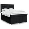 VidaXL Slat Bed Base with Mattress Black 140x200 Cm Fabric 3293993