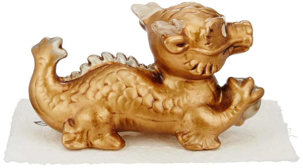 Lucky Dragon 6cm x x Golden Seto Ware Ale-net Figurine, 13.5cm 8.5cm, Dragon,