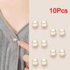 10Pcs Pearl Button Pins Diy Decorative Safety Button Covers For Shoes Hats Bags Shawls Collar Needle Buckle Fixed Pin Brooch
