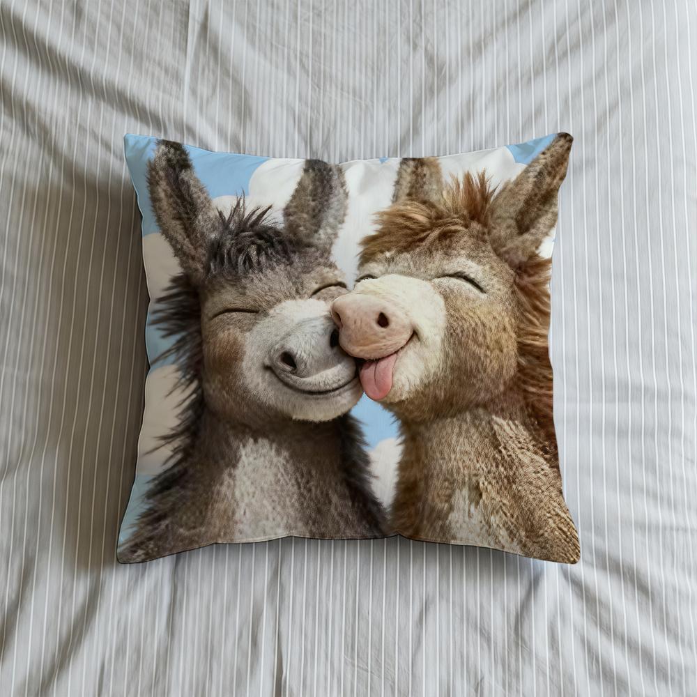 Cushion Cover Donkey Soft Case For Sofa Living Room Home Comfortable Office Plush Decor Protective Pillow Covers