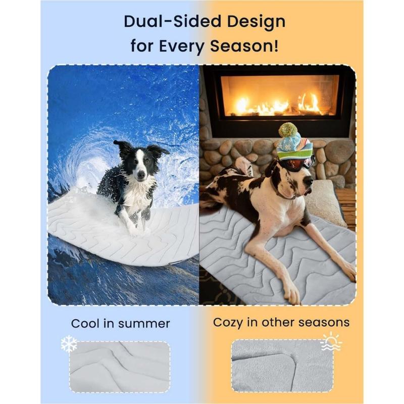 Pet Cooling Bed Large Cats Bed Cats Dog Sleep Bed Indoor Pad Cats for Indoor Home and Travel Washable Bed