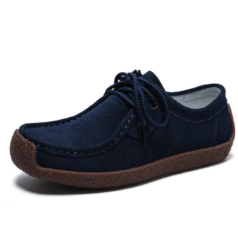 Nouvelles Chaussures Décontractées Plates Baskets Mocassins Designer Chaussures pour Dames Chaussures pour Femmes Grande Taille en Cuir Daim