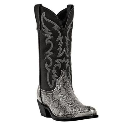 Bottes de Cowboy Motif Serpent Mode Homme Fait Main Mi-mollet Bottes Homme Rétro Bout Pointu Bottes Western Grande Taille 38-48 Chaussures Unisexe Botas