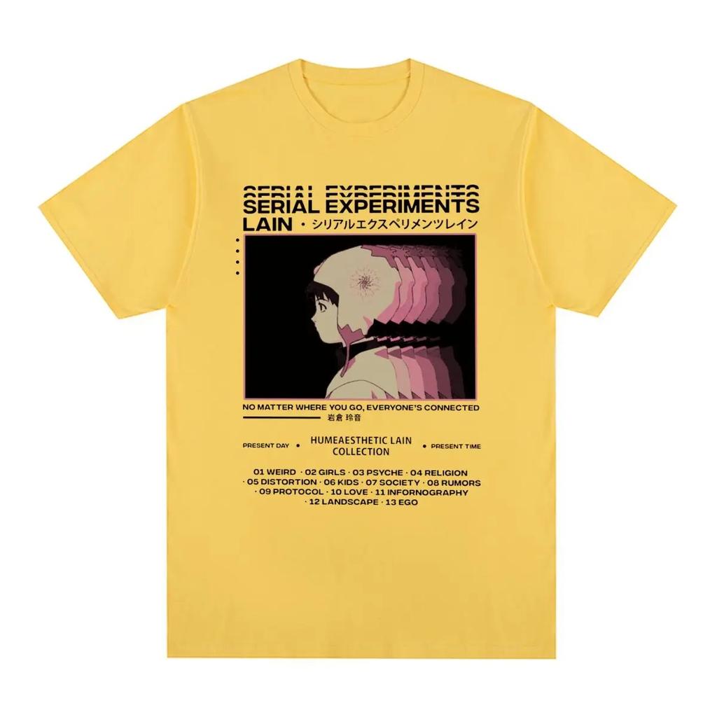 Serial Experiments Lain Vintage Tshirt 2026 Anime Graphic Manga Girl Sci Fi Cotton Men T Shirt New Tee Tshirt Womens Tops