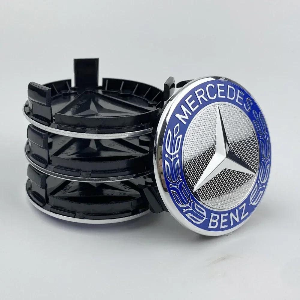 XTRL1 75MM Car Styling Wheel Center Covers Hub Caps Replacement Mercedes Benz Amg W211 W203 W204 W210 W124 AMG W202