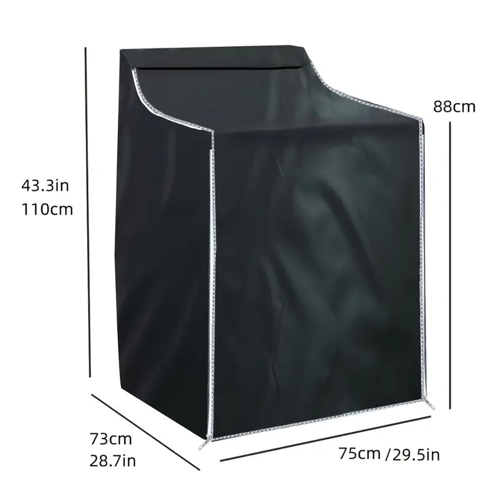 Premium Roller Washing Machine Cover- Protective Sleeve with Durable Oxford Cloth for Top Load Front Open Washing Machines чёрный