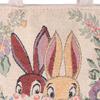 Embroidery Canvas Bag Cute Butterfly Rabbit Peony Tote Bag Small Shoulder Traveling Pouch Handbag Grocery Storage Bag