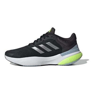 Response Super 3.0 Tecido PU Confortável Absorção de Choque Respirável Cano Baixo Casual Cidade Deslocamento Tênis de Corrida Tênis Masculino Preto Cinza IF7251
