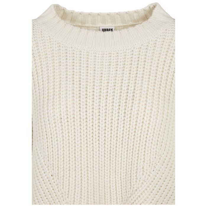 Sweatshirt - Urban Classics - Wide Oversize - Blanc - Col montant - Manches longues