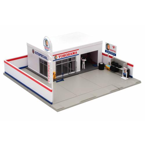 Tomicarama Vintage 1/64 Scale 05a Tire Shop (Yokohama Tire) Miniature Car Accessories, ABS Resin, Finished Product