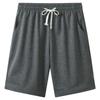 Men's Summer Gray Lightweight Drawstring Elastic Waist Casual Comfortable Daily Shorts