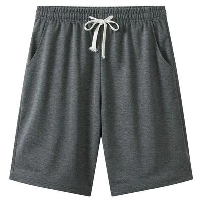 Men's Summer Gray Lightweight Drawstring Elastic Waist Casual Comfortable Daily Shorts