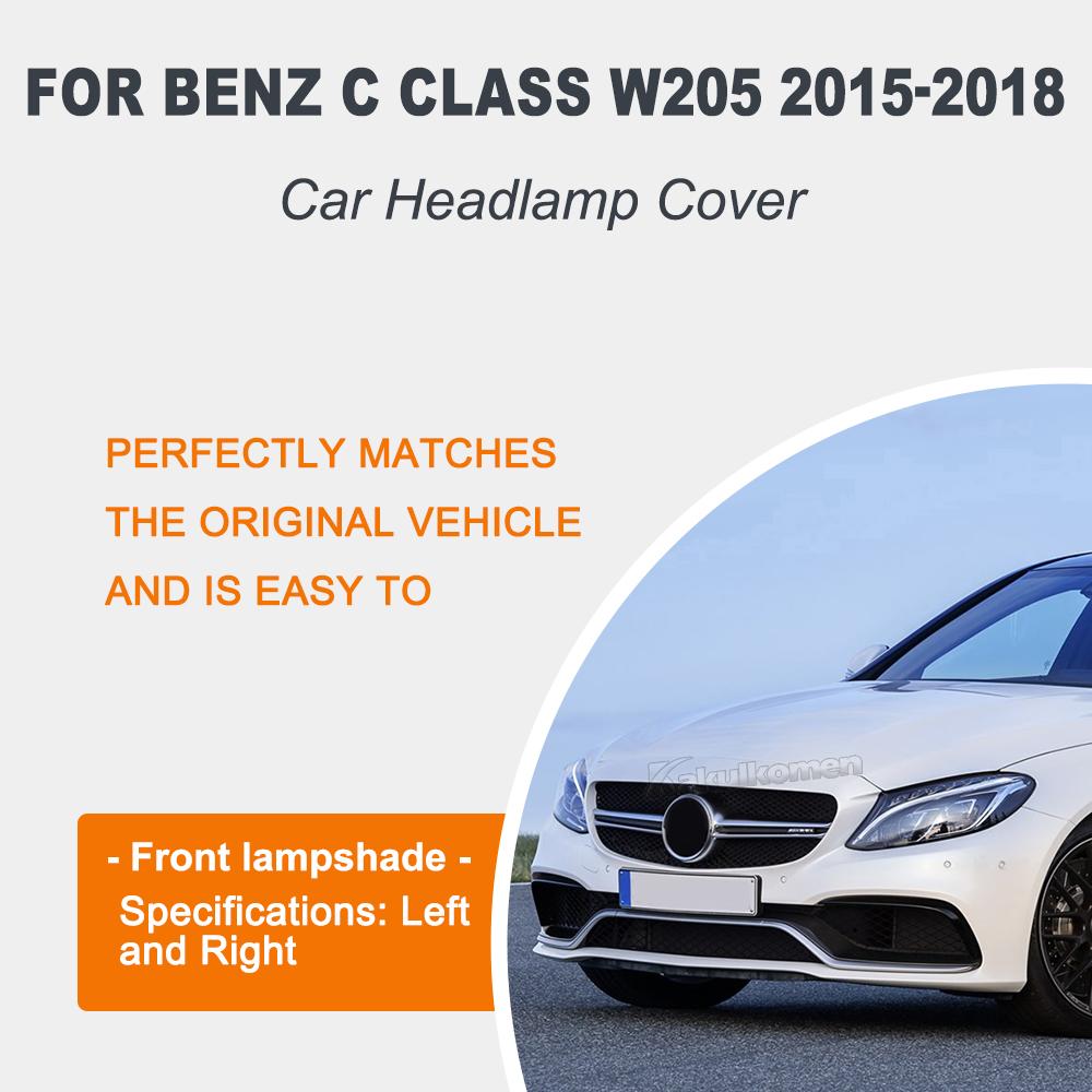 L / R Car Headlamp Cover Transparent Lampshade Headlight Lens Shell For Mercedes Benz W205 2015-2018