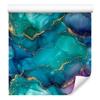Ink Wallpaper Turquoise, Blue and Navy Blue for Living Room and Bedroom 50x1000