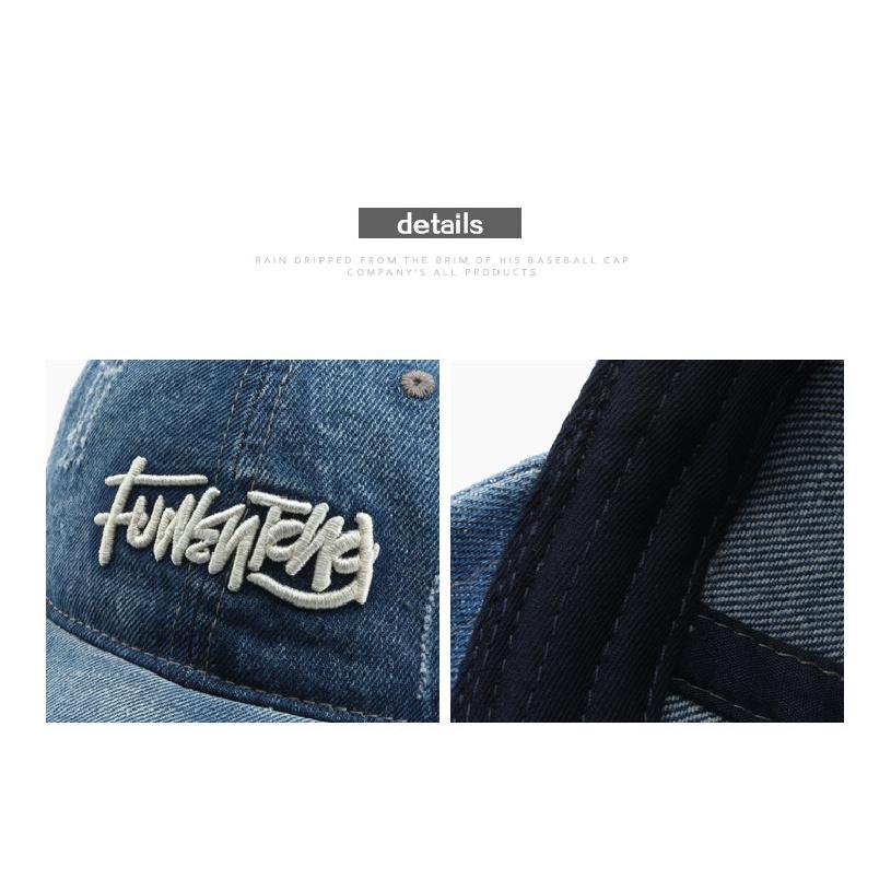 Retro washed denim baseball cap with letter embroidery, suitable for outdoor activities, travel, and sun protection