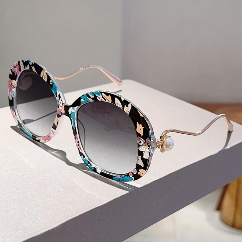 New DIY Christmas Limited Sunglasses Oversize Round Personalized Party Shades Funny Cute Cartoon Decor Sun Glasses