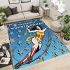 Wonder Woman pattern rug, suitable for living room, bedroom, bedside, balcony and other places, Nordic style decorative rug,