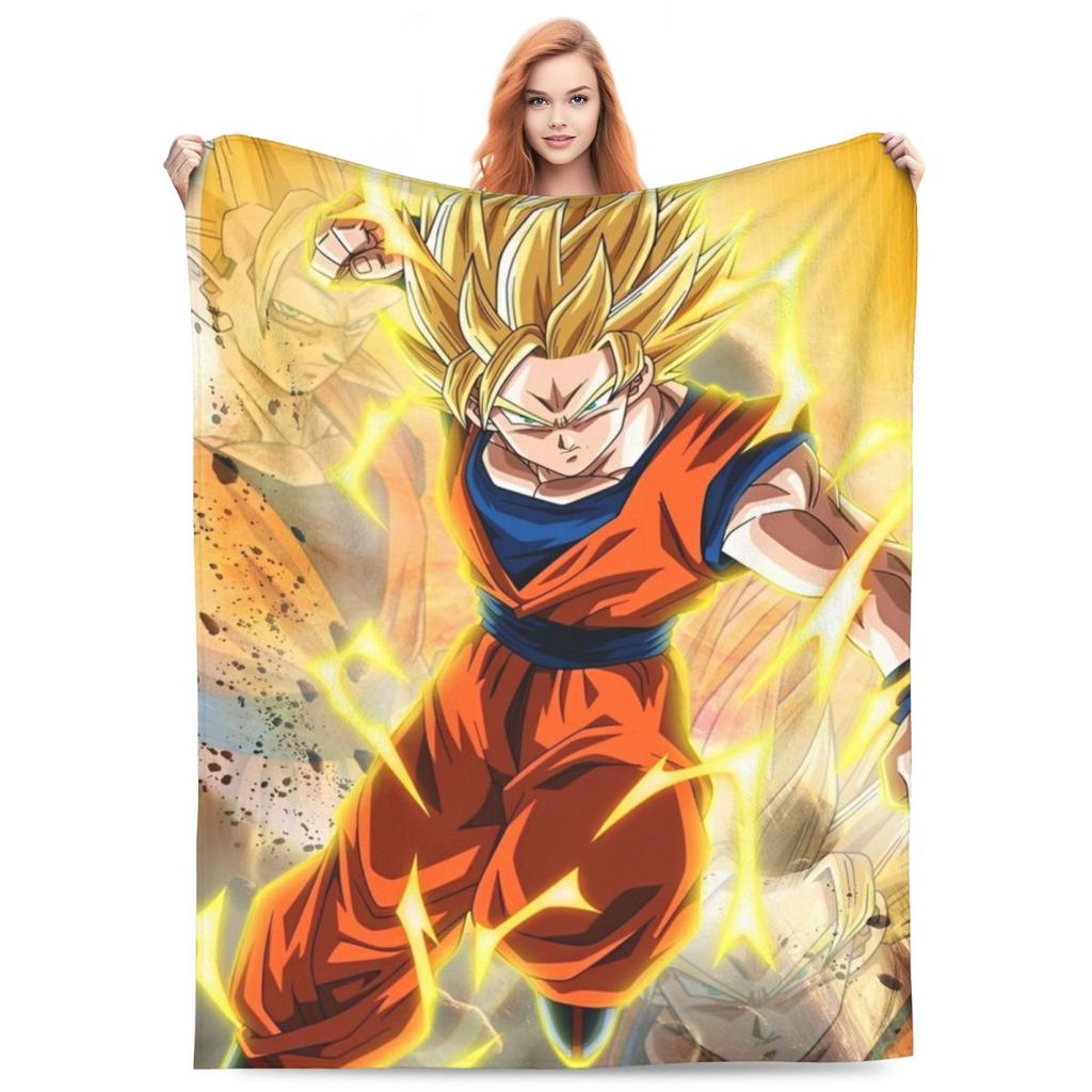 Anime D-Dragons B-Balls Soft Blankets Travel Plush Throw Blanket Funny Bedroom Flannel Bedspread Sofa Bed Cover