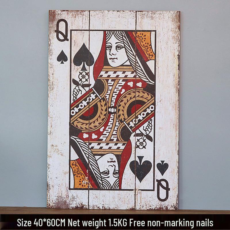 Vintage Playing Cards Wall Art for Bar, Cafe, or Living Room Decor