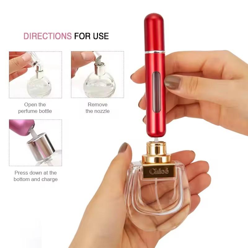 Perfume Bottle Set 5Ml Refillable Bottle with Spray Pump Empty Cosmetic Containers Travel Atomizer Bottle Free Shipping