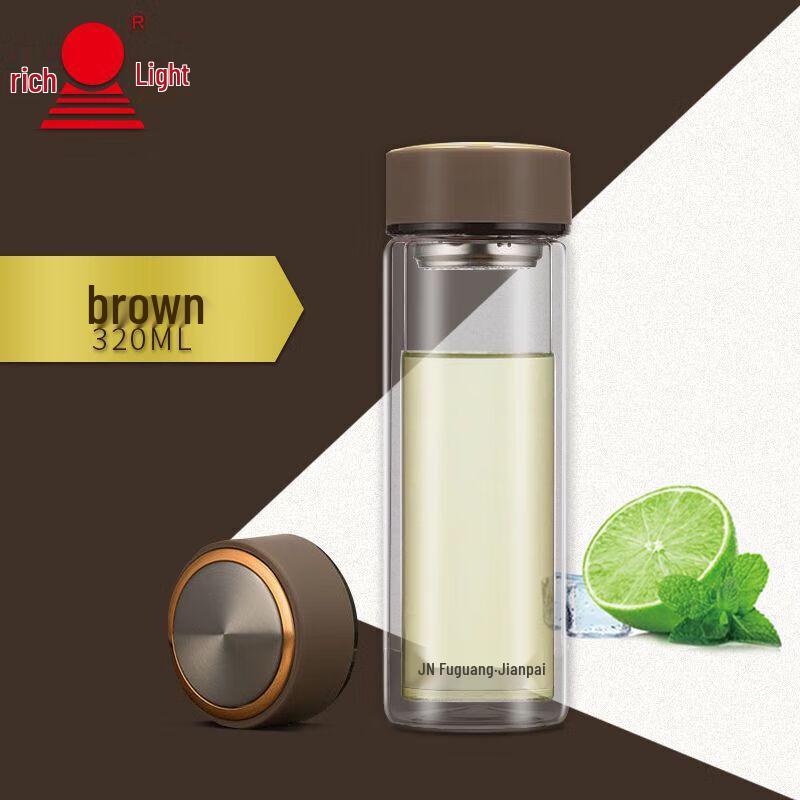 Fuguang Double-Layer Glass Tea Infuser Bottle