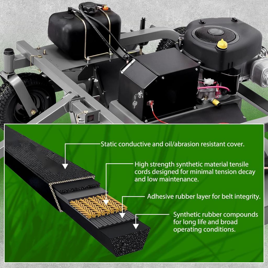 2 Pack Replacement V-Belt for Swisher 6046 Mowers (47'' Length X 1/2" Width)